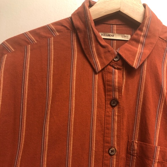 Pull & Bear Button-Up Striped Top - Picture 2 of 2